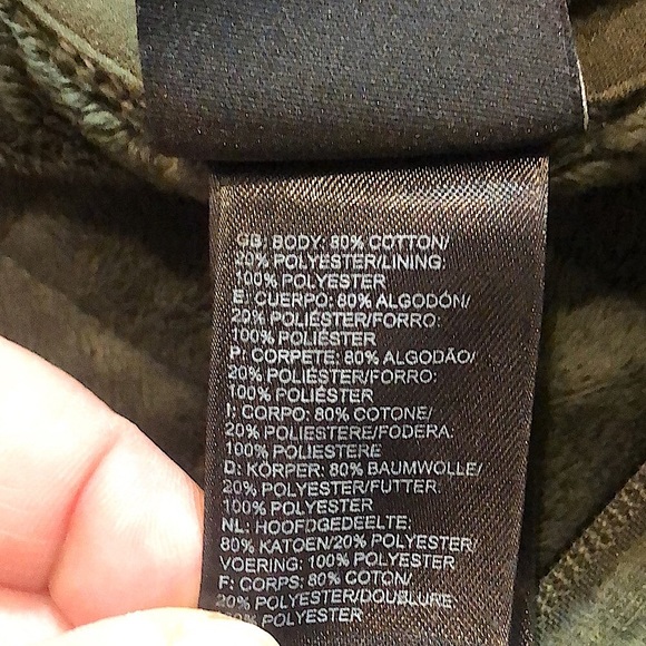 THE NORTH FACE Olive Green Full Zipper Diamond Quilted Fleece Lined Jacket Sz M - Picture 12 of 12